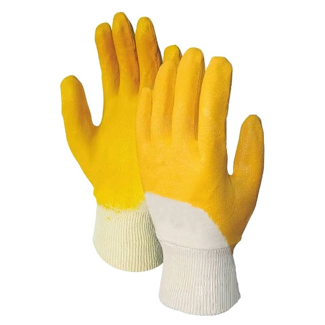 Manusi de protectie din spuma nitril, cu mansete elastice, marimea XL/10, culoare galbena