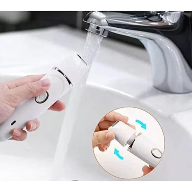 Aparat de ras electric, reincarcabil, 4 in 1 cu accesorii, portabil, alb