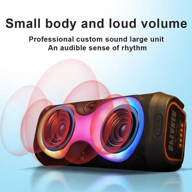 Boxa Portabila, 20W, Bluetooth V5.1, Usb, TF Card, FM, 1500mah, microfon, HD Sound, negru, Miromoto®