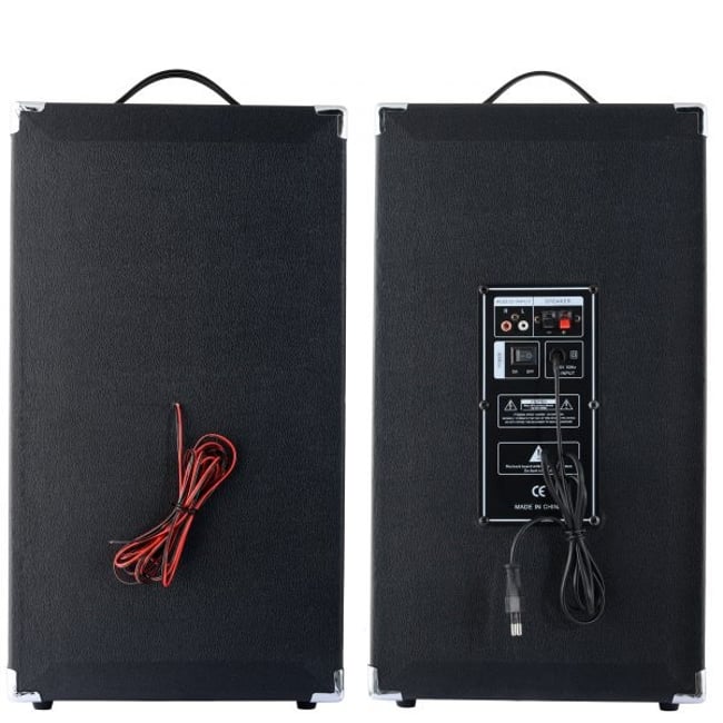 Set 2 boxe active, bluetooth 500W, EQ5+, usb, fm, aux, microfon wireless, telecomanda