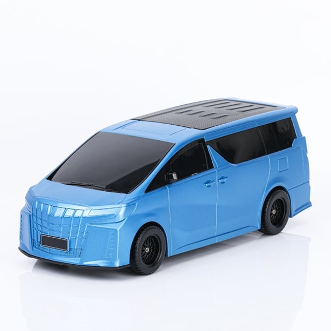 Boxa portabila, 12W, Bluetooth V5.0, Usb, TF Card, 1500mAh, incarcare solara, tip masina, albastru