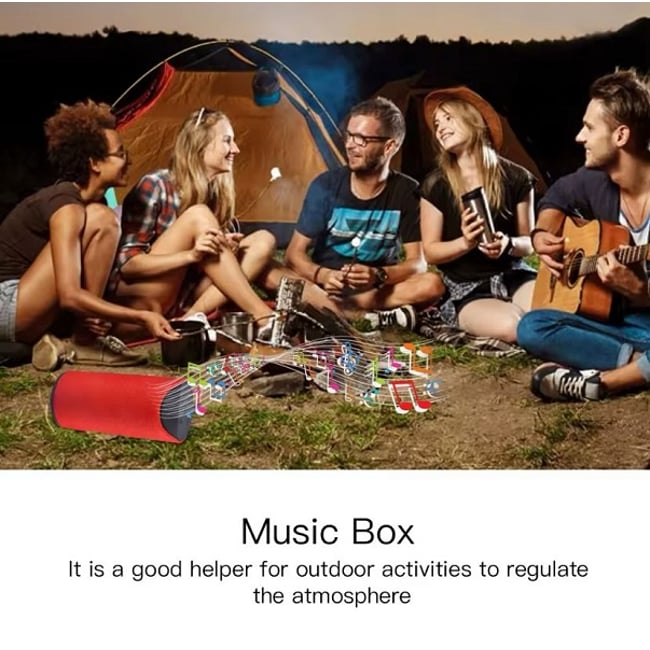 Boxa Portabila, 5W, Bluetooth V4.2, Usb, TF Card, 1200mAh, rosu, Miromoto®