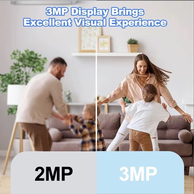 Camera de supraveghere, conexiune Wi-Fi, 3MP, lentila 4.0mm, onvif, rezolutie 4k, 355°, microfon si difuzor incorporat, Miromoto®