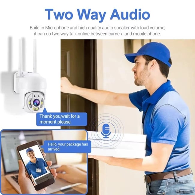 Camera de supraveghere, conexiune Wi-Fi, 2MP, FULL HD, 355°, microfon si difuzor incorporat , aplicatie iCam365