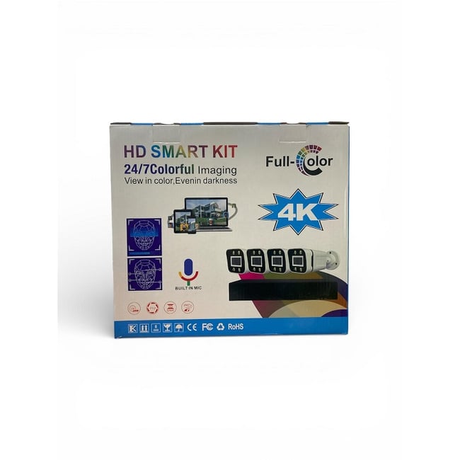 Kit / sistem de supraveghere video cu 4 camere, 2 MP HD, IP66, 3.6mm lentila, full color hd