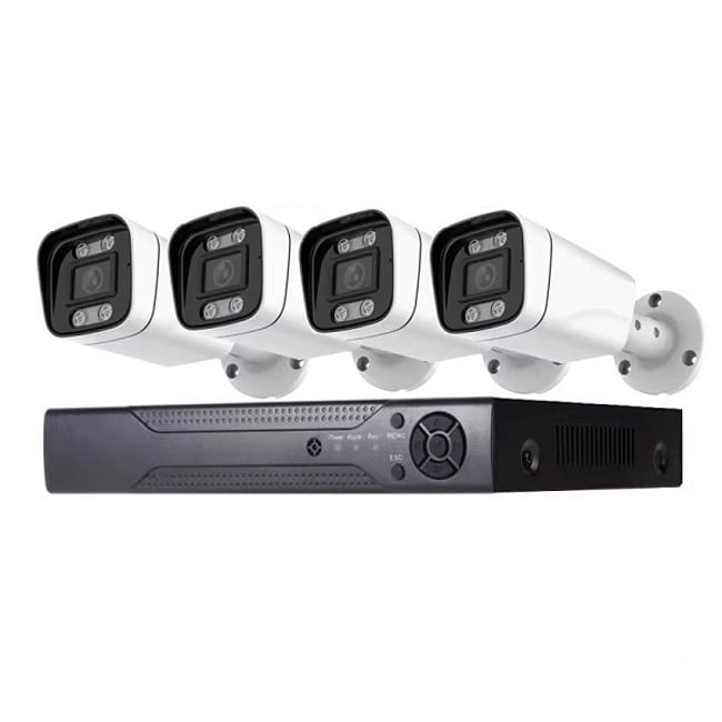Kit / sistem de supraveghere video cu 4 camere, 2 MP HD, IP66, 3.6mm lentila, full color hd