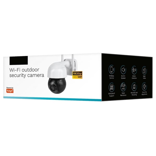 Camera de supraveghere, conexiune Wi-Fi, 5MP, tehnologie onvif, 355°, microfon si difuzor incorporat, functie alarma, senzor miscare CMOS