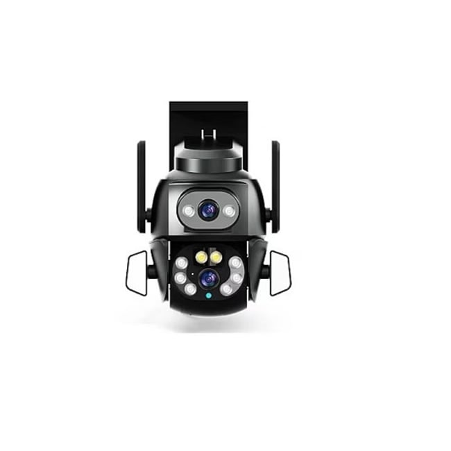 Camera De Supraveghere 355°, Dubla 4+4MP 4K, IP66, Alarma, 4x Zoom, MICROFON, NIGHT VISION