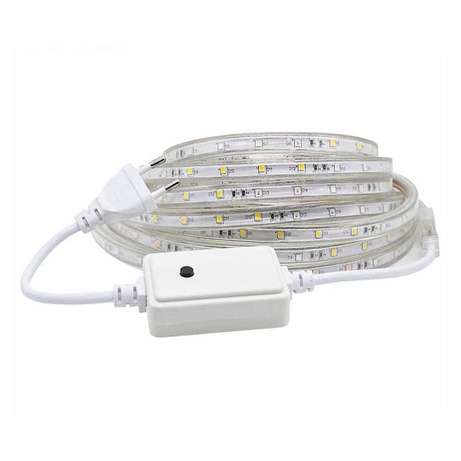 Rola banda led 2835 cu alimentator, RGB, lungime 10 metri, 60 led/1ml, 220V, IP65