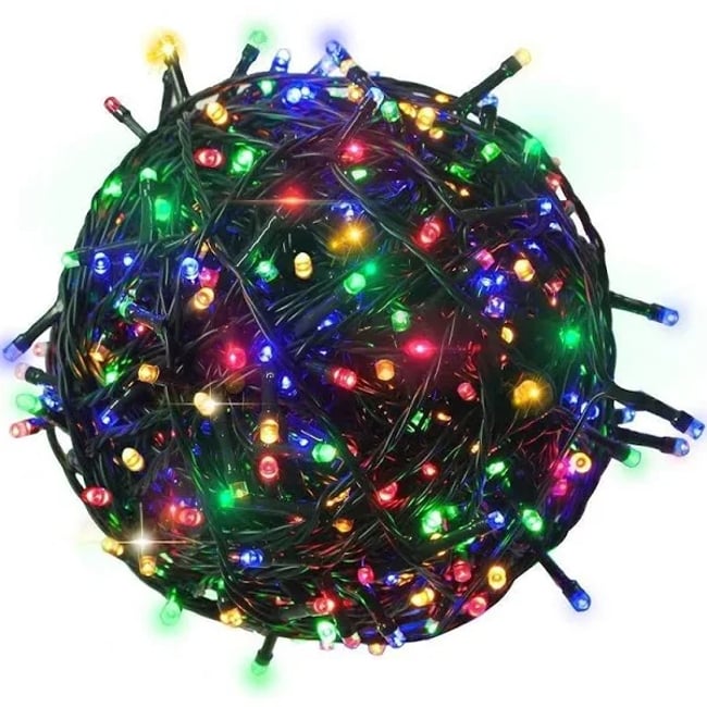 Instalatie De Craciun, Tip Rola, Lungime 50 m, Cu 8 Jocuri De Lumini, Alimentare 220V, Protectie IP44, Pentru Interior/Exterior, Multicolora