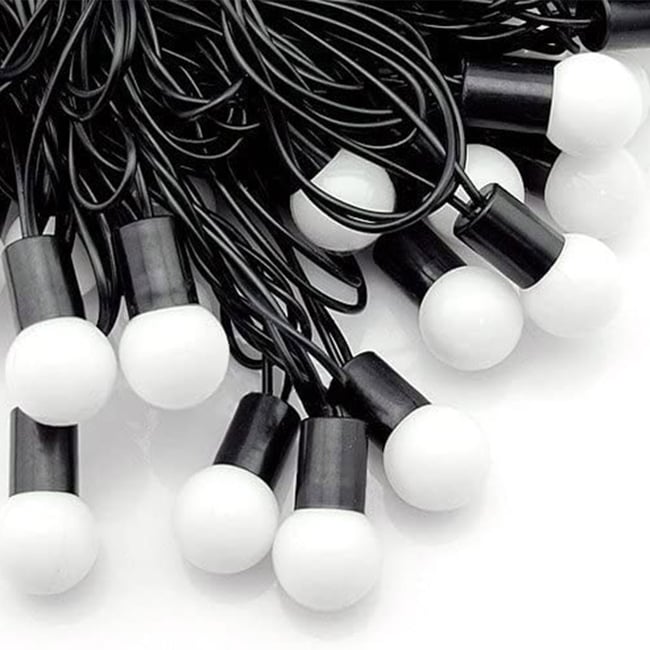 Instalatie de Craciun, 6 metri, 40 Leduri Tip Globulete, Fir Negru, Multicolor