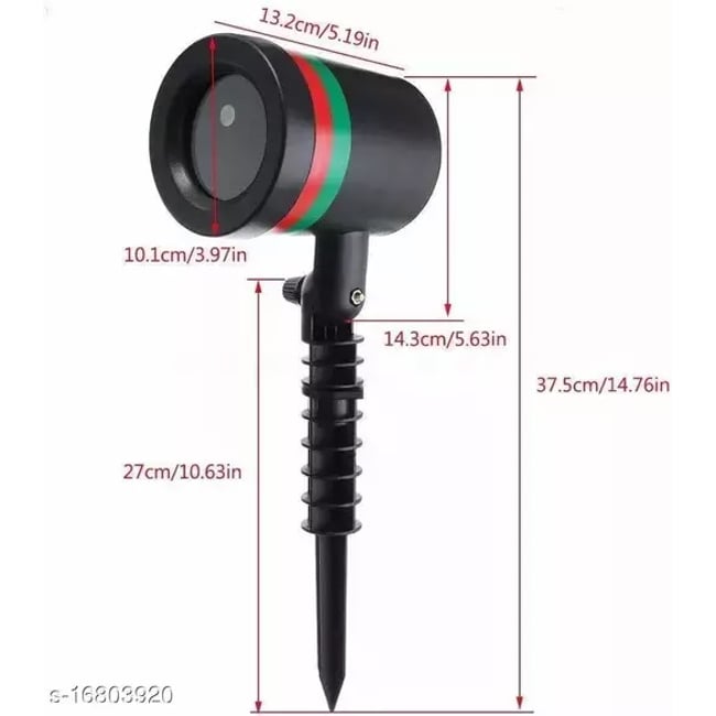 Proiector laser festiv rosu verde de exterior cu telecomanda si senzor lumina, CASAYA 964860