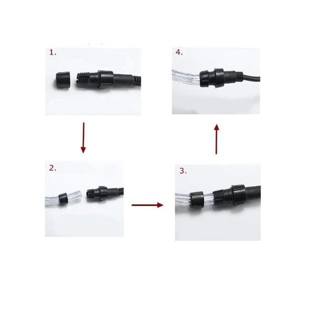 Rola furtun luminos cu led multicolor 100 metri + Alimentator Priza Inclus