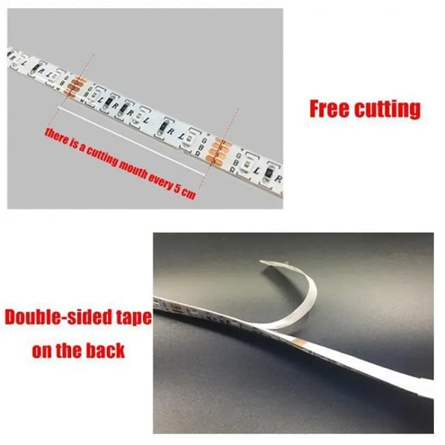 Banda LED impermeabila RGB cu telecomanda, mufa usb, lungime 5 metri