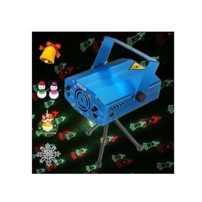 Mini Proiector, 5 Figurine Rotative Cu Tematica de Craciun, RGB, Interior