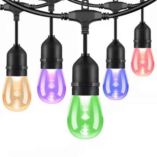 Ghirlanda luminoasa exterior, impermeabila, interconectabila, 5m, RGB, 10W