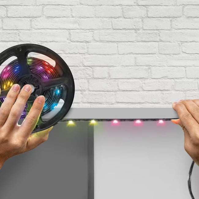 Banda led RGB, cu panou solar pentru exterior, lungime 5 metri