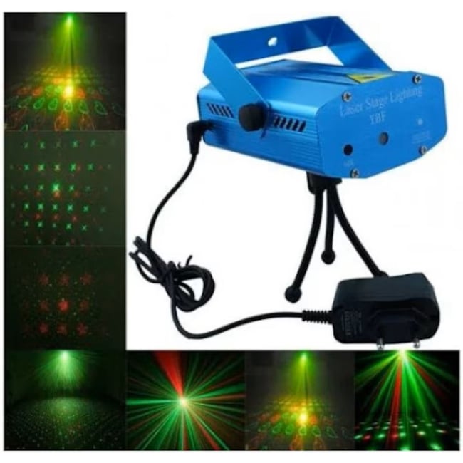 Mini Proiector, 5 Figurine Rotative Cu Tematica de Craciun, RGB, Interior