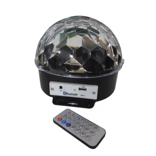 Glob Disco Cu Lumini LED RBG, Bluetooth, USB Si Telecomanda IR