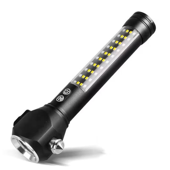 Lanterna reincarcabila, LED, 5 moduri iluminare, 140lm, Type C, magnet, ciocan, sunet de avertizare, 7000k