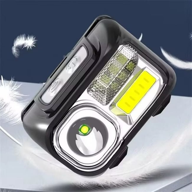 Lanterna de cap reincarcabila, LED + COB, senzor de miscare, 5 moduri de iluminare, 300lm, ip44