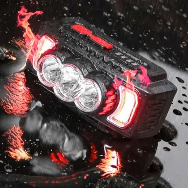 Lanterna De Cap Reincarcabila, LED + COB, 7 Moduri de Iluminare, 250lm