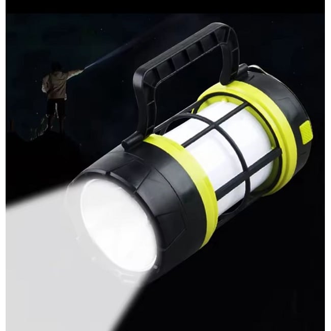 Lanterna reincarcabila led tip felinar, portabila, 2 surse de iluminare, incarcare solara sau prin cablu