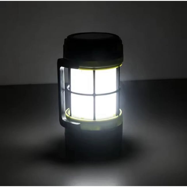 Lanterna reincarcabila led tip felinar, portabila, 2 surse de iluminare, incarcare solara sau prin cablu