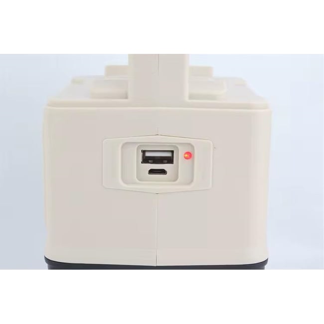 Lanterna reincarcabila led tip felinar, baterie externa, portabila, 3 surse de iluminare, incarcare solara sau prin cablu