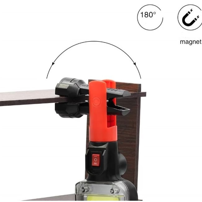 Lampa magnetica cu acumulator 20W, COB led, reincarcabila, USB