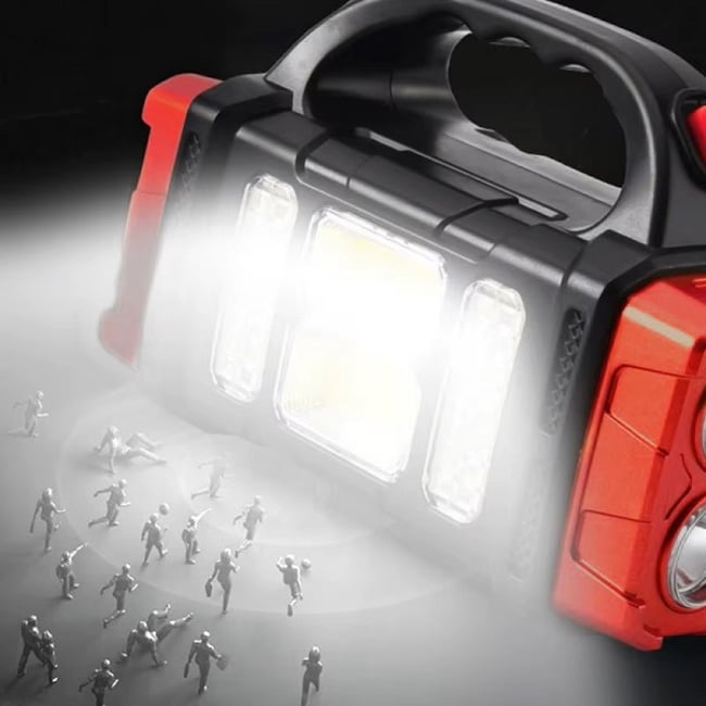 Lanterna reincarcabila, LED+COB, panou solar, 4 moduri iluminare, 25W, 1500mah, IP44