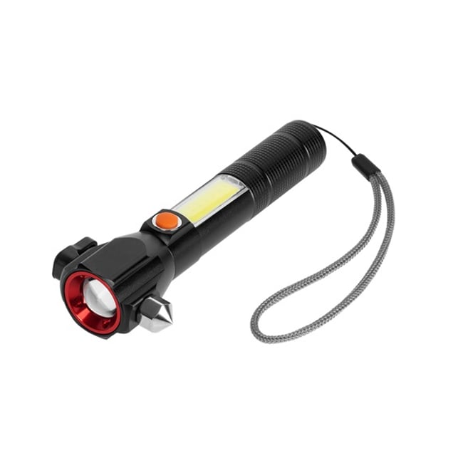 Lanterna reincarcabila, LED, 4 moduri iluminare, 285lm, Type C, magnet, ciocan, cutter