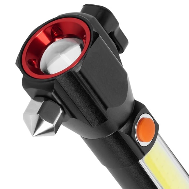 Lanterna reincarcabila, LED, 4 moduri iluminare, 285lm, Type C, magnet, ciocan, cutter