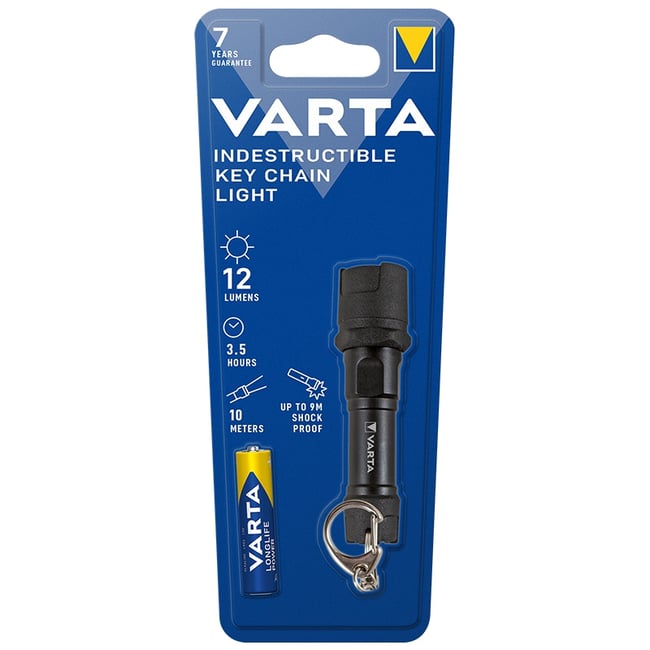 Lanterna LED breloc Varta 16701, 12 lm, rezistenta sporita, 1AAA