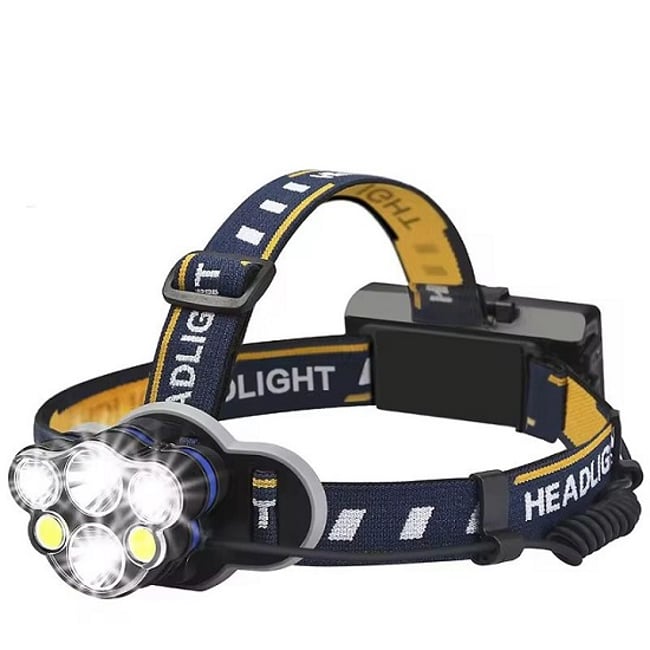 Lanterna De Cap Reincarcabila, LED + COB, 8 Moduri de Iluminare, 500lm