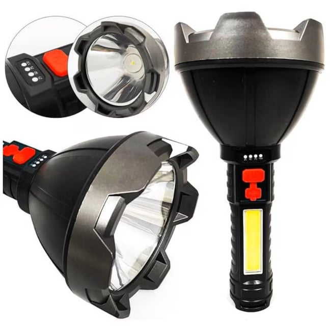 Lanterna reincarcabila 5W, 4 moduri Iluminare, OSL+COB, afisaj led