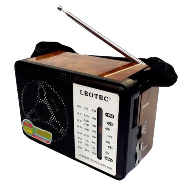 Radio portabil Leotec LT-616LW cu 4 benzi radio, alimentare 220v si baterii