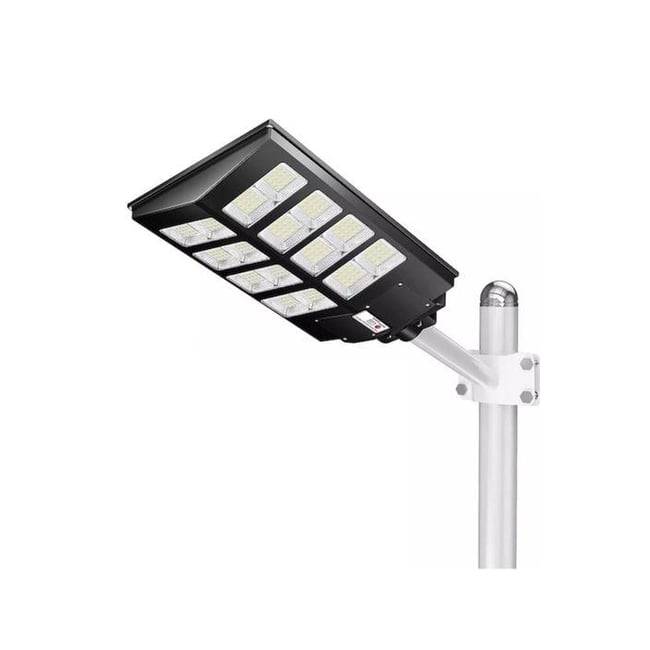 Lampa solara stradala cu panou solar si telecomanda, 800 W, Jortan JT-BKRT-800W, suport metalic, rezistent la apa