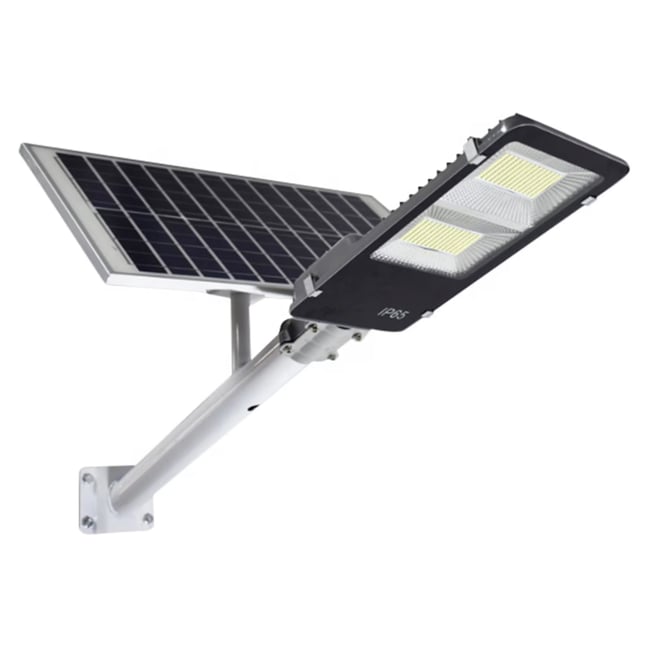 Lampa solara stradala cu panou solar si telecomanda, 200 W, Jortan JT-YSTZ-200W, suport metalic, rezistent la apa