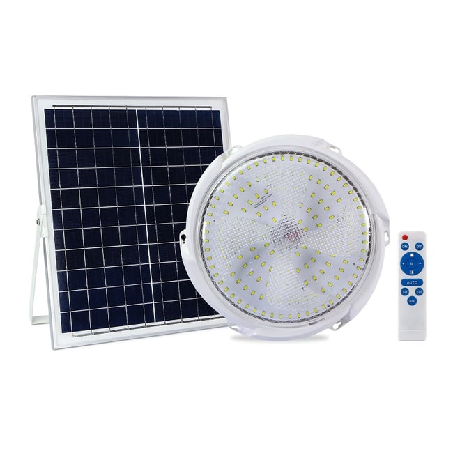 Aplica plafoniera cu panou solar, 60W, lumina alb rece + alb cald combinat, ip44, telecomanda