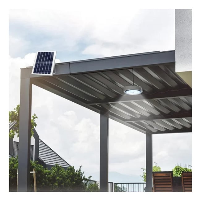 Aplica plafoniera cu panou solar, 60W, lumina alb rece + alb cald combinat, ip44, telecomanda