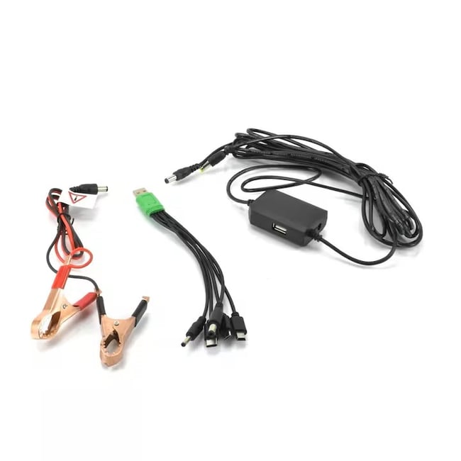 Panou solar 20W cu acumulator 2400mAh, GD-120S, portabil, ABS, cu cabluri de incarcare device-uri, 37x38 cm, negru