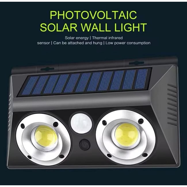 Lampa solara de perete cu senzor de miscare, 32 Cob, 40W