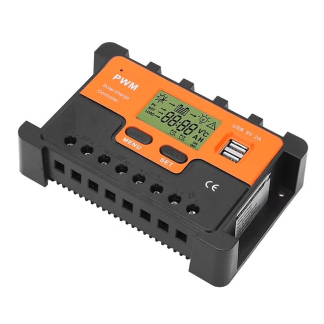 Regulator tensiune, 40A, Port USB Dublu, 12V/24V, Parametrul Automat PWM, Ecran LCD Reglabil