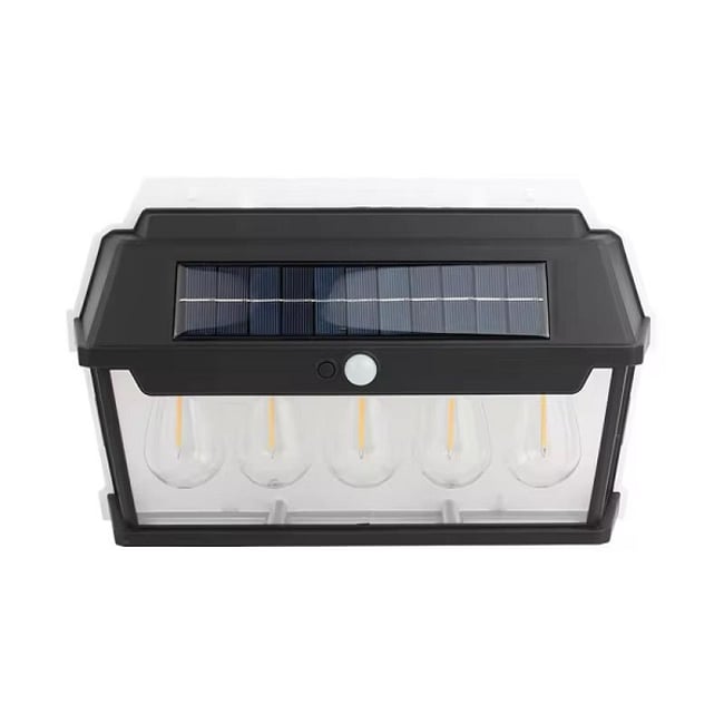 Lampa solara de perete cu senzor de miscare, 65W, 5 becuri Led, IP65, Acumulator 3.7v