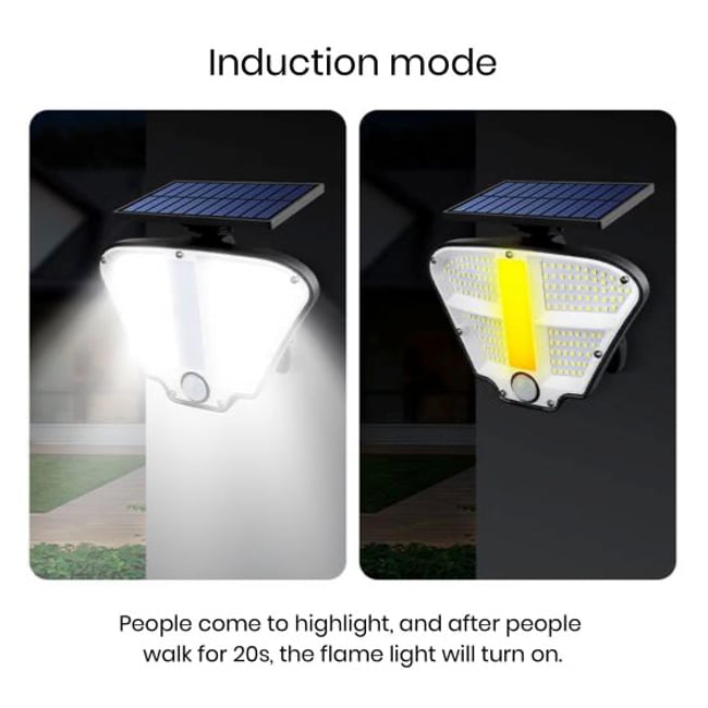 Lampa solara LED cu senzor de miscare si telecomanda,160 x LED, 400 lm, IP 65, 3 surse de iluminare