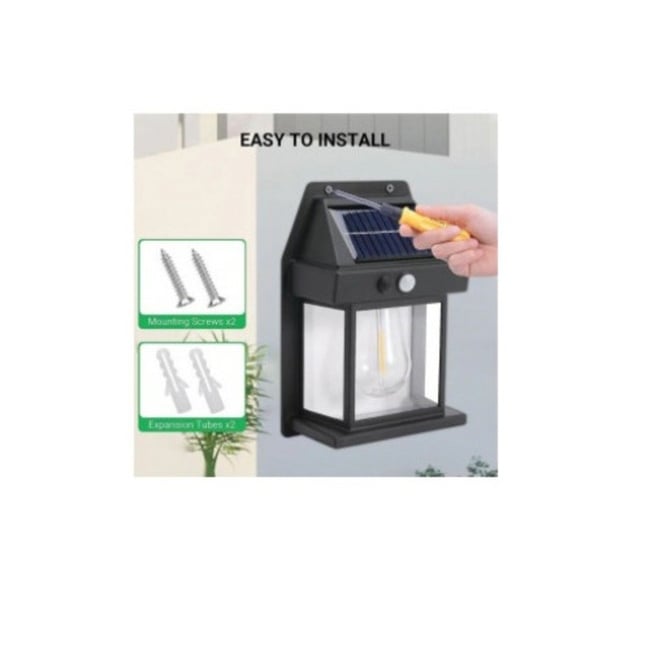 Lampa Solara De Perete Cu Senzor De Miscare, Led, IP65, 3W, Acumulator 3, 7v