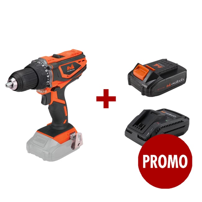 Masina de gaurit si insurubat, Evotools ONE EPTO, cu 1 acumulator, 18 V, 2 Ah, Li-Ion