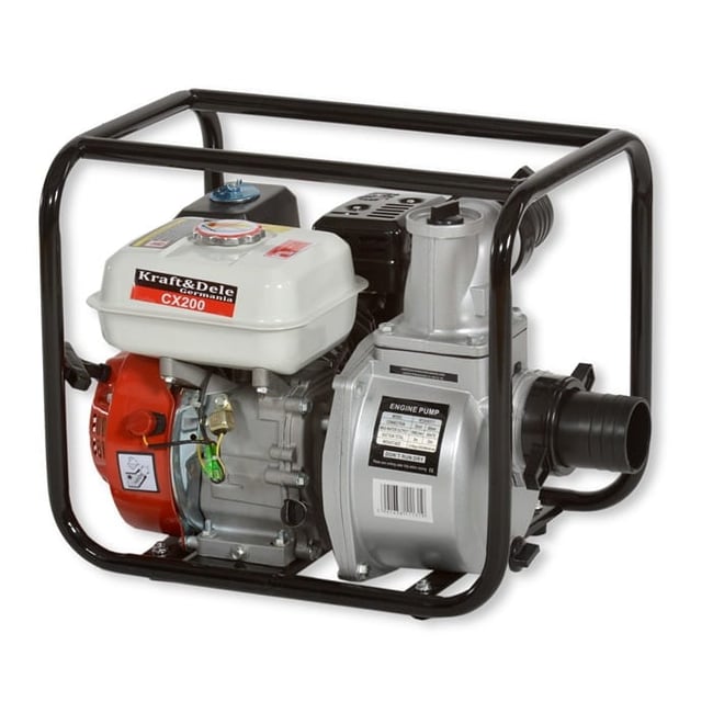 Motopompa apa, Kraft&Dele KD770, 2 Toli, 600 l/min, 6.5 CP, 4 timpi, refulare 30 m