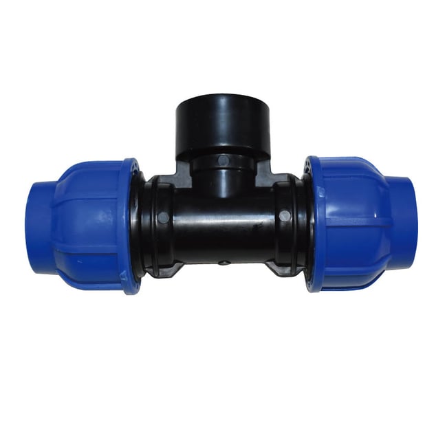 Teu compresiune PEHD, filet interior, D 20mm x 1/2"